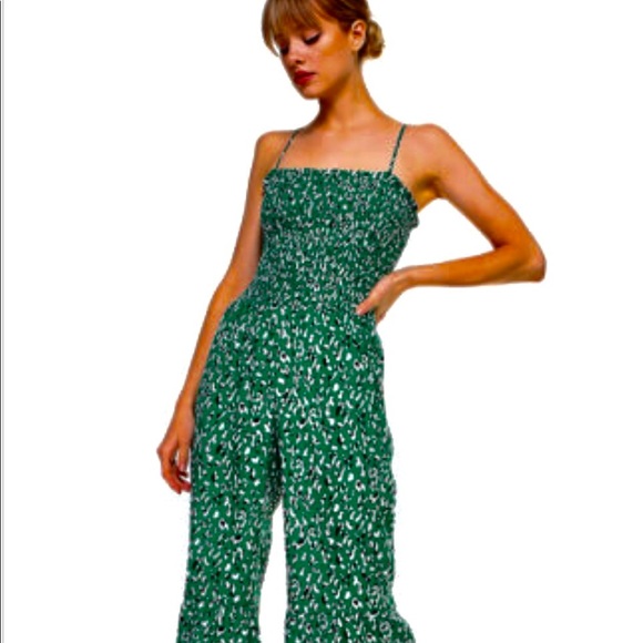 GREEN RUFFLE LONG ROMPER - Picture 2 of 5